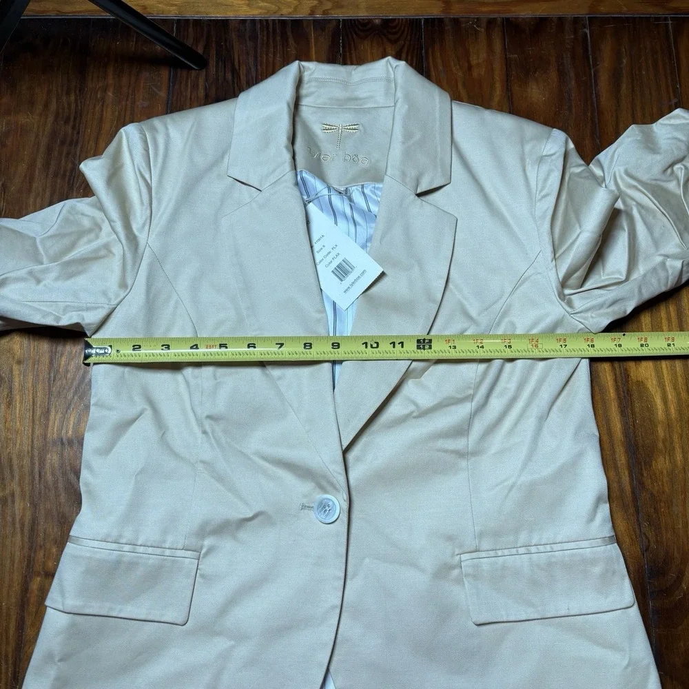 Tyler Boe Taylor Blazer Jacket Tan Flax New Sz 6 A1375